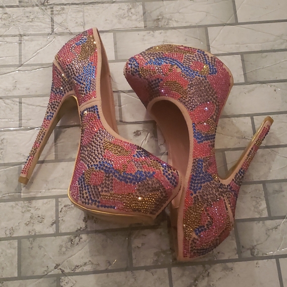 Multicolored Stiletto pumps - Picture 7 of 7